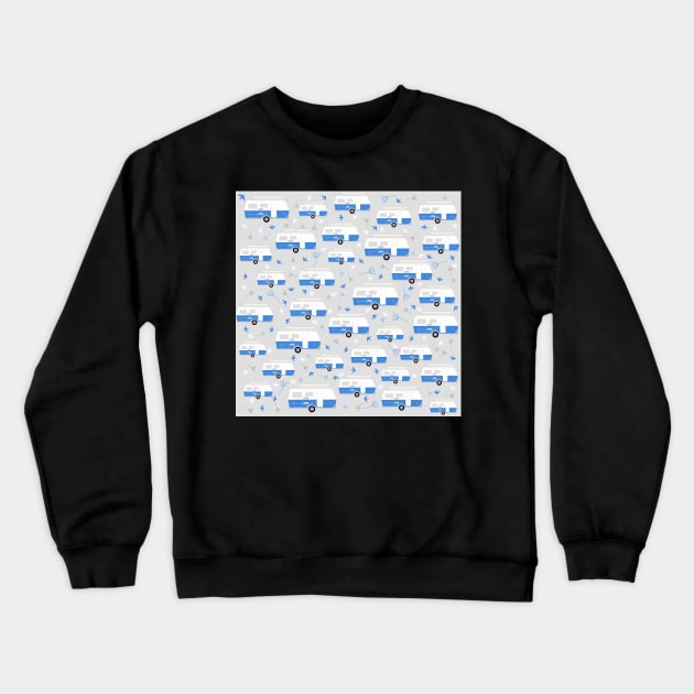 Ocean Drive Pattern Design Crewneck Sweatshirt by EribaArt